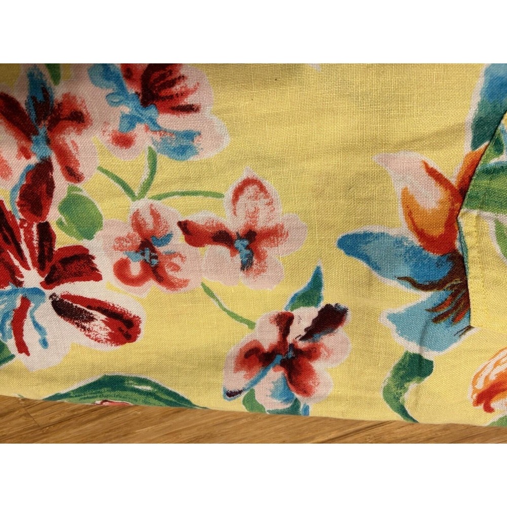 Lauren Ralph Lauren 12P vintage linen resort floral high waisted cropped pants - Picture 12 of 12